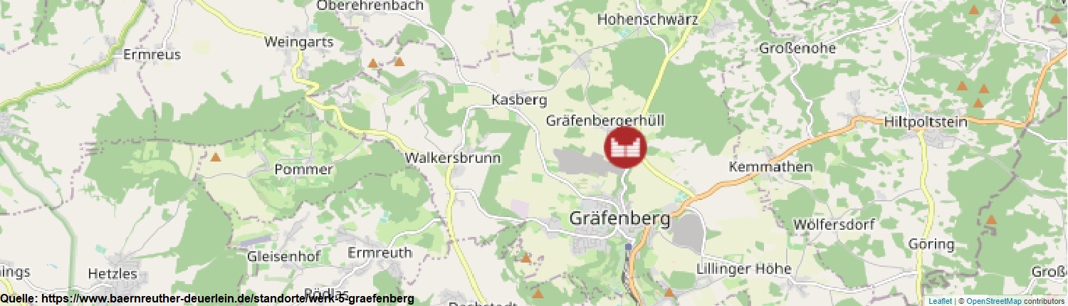 Karte Standort Steinbruch Bärnreuther und Deuerlein